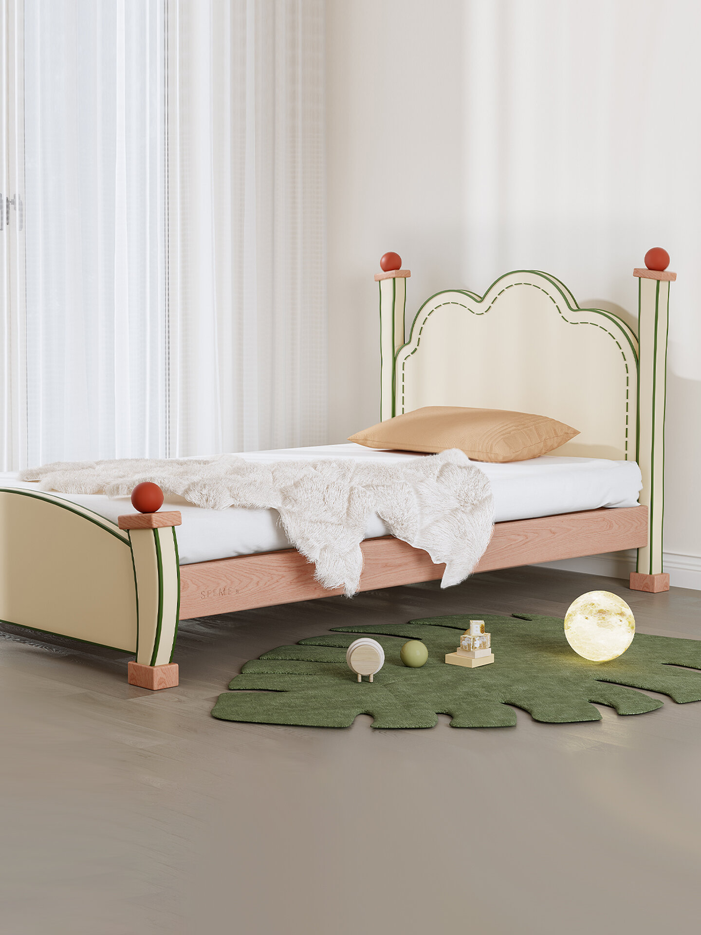 XILIMEI | Children's Princess Dream Real Wood Bed 1.5m ราคา 52,883 บาท*ส่งฟรี