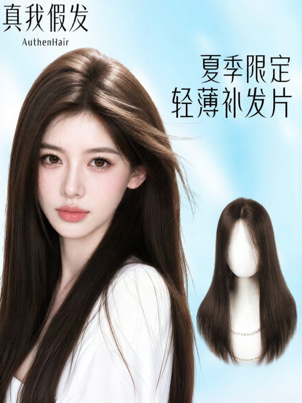 REAL ME | Real Hair Thin Topper Wig Piece for Summer Cover Gray Hairs Lightweight ราคา 13,589 บาท*ส่งฟรี