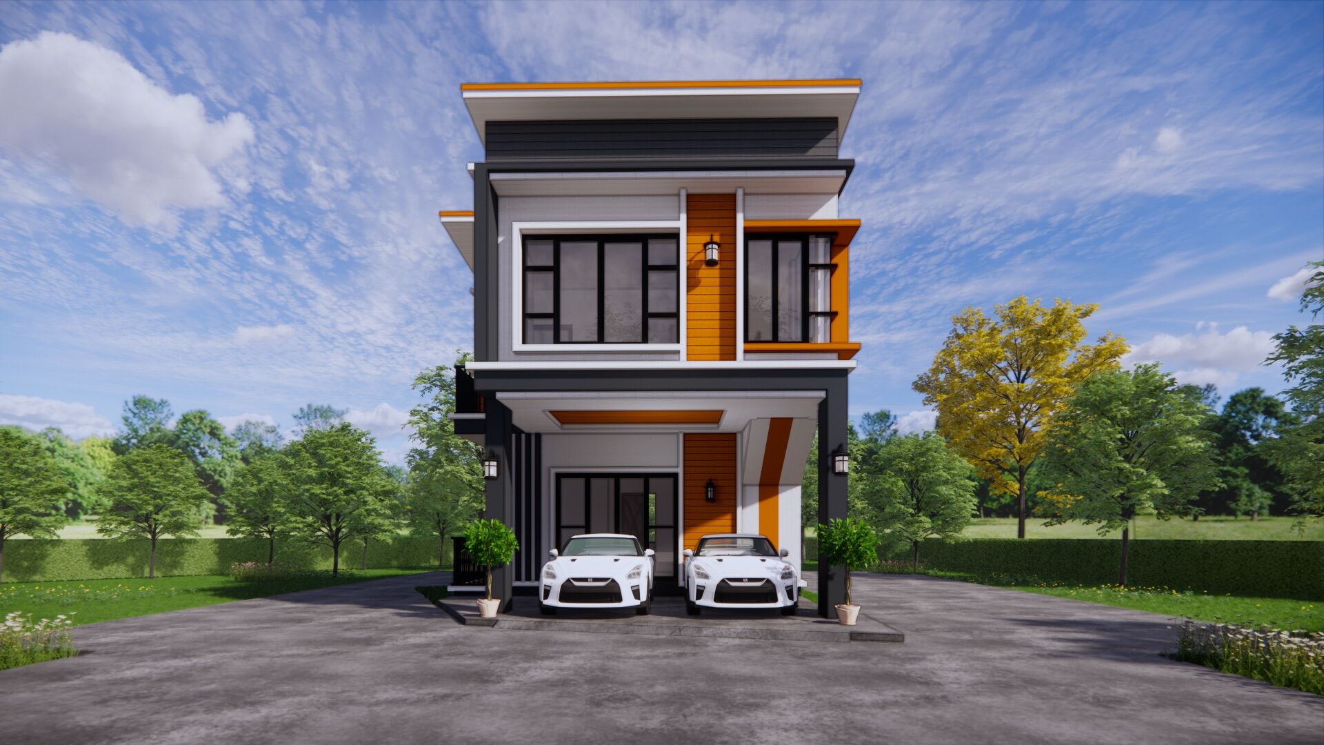 แบบบ้านโมเดิร์น 2 ชั้น