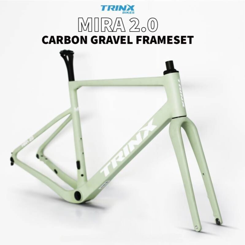 Frame (Uci) Gravel Bicycle Model Mira 2.0 Carbon T800, Carbon Fork/Axle, Supports Disc Brakes for 700C Wheels. ราคา 30,395 บาท*ส่งฟรี