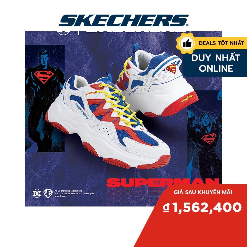 Skechers nam giày thể thao thường ngày dc collection sport lander s air-cooled memory foam - 802016-blmt