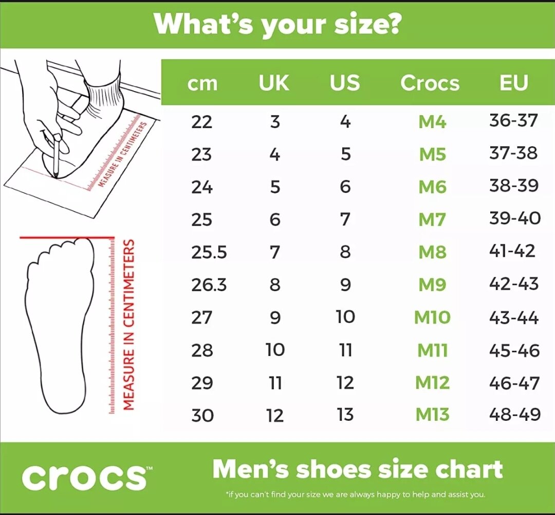 Crocs on sale m11 size