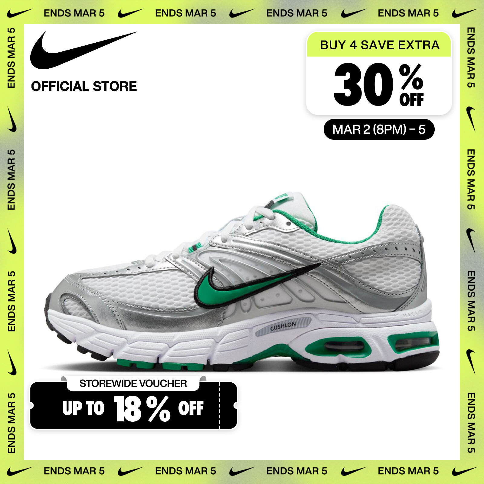 Nike Women's Air Max Moto 2K Shoes - White [HQ2056-102] ราคา 4,312 บาท*ส่งฟรี