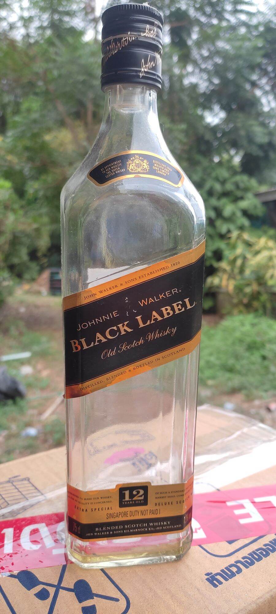ขวดเหล้าเปล่า Johnnie Walker Black Label 750cl Lazada.co.th