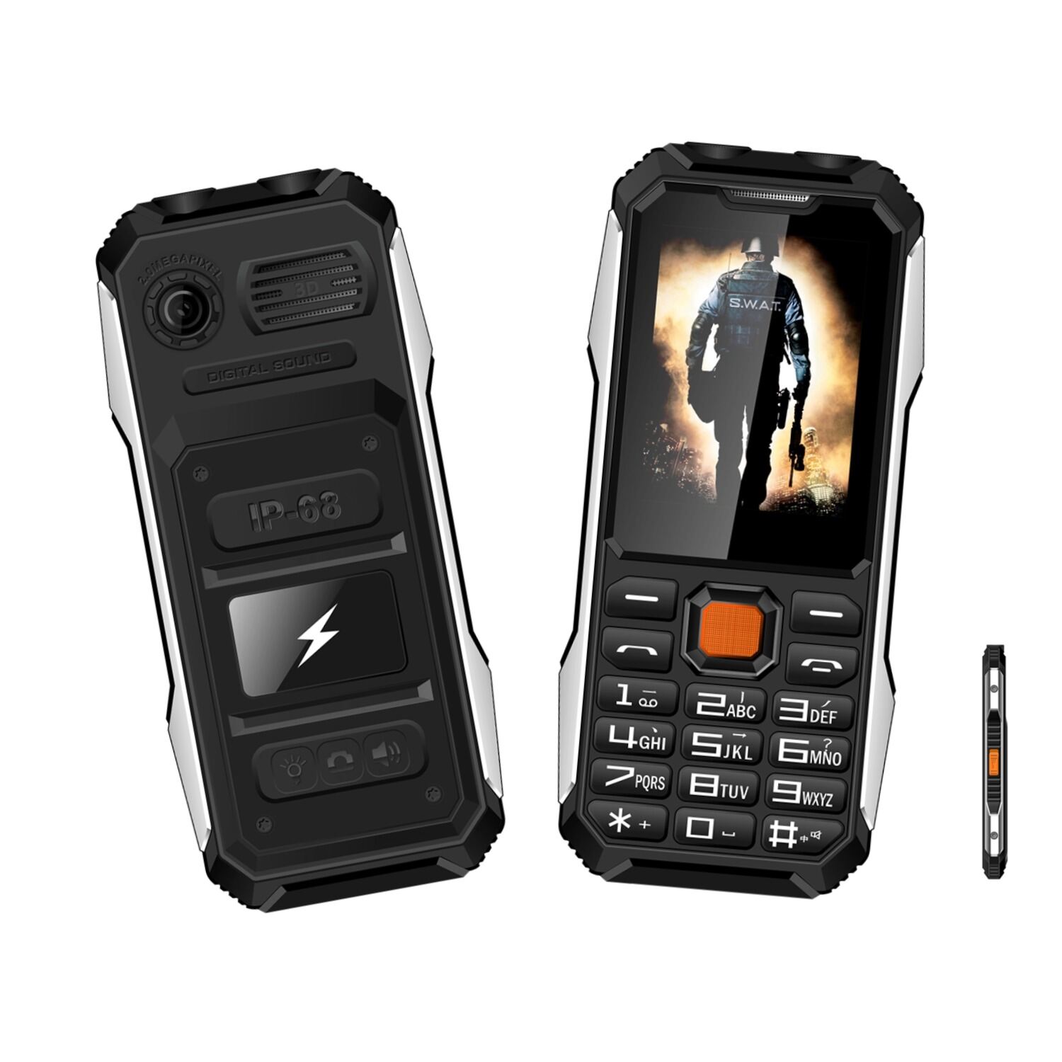 Ultra Slim Senior โทรศัพท์มือถือปุ่มขนาดใหญ่เสียงดังสแตนด์บายยาว Seep Dial SOS Call Dual Sim ไฟฉายต่ําราคาผู้สูงอายุโทรศัพท์ ราคา 776 บาท*ส่งฟรี