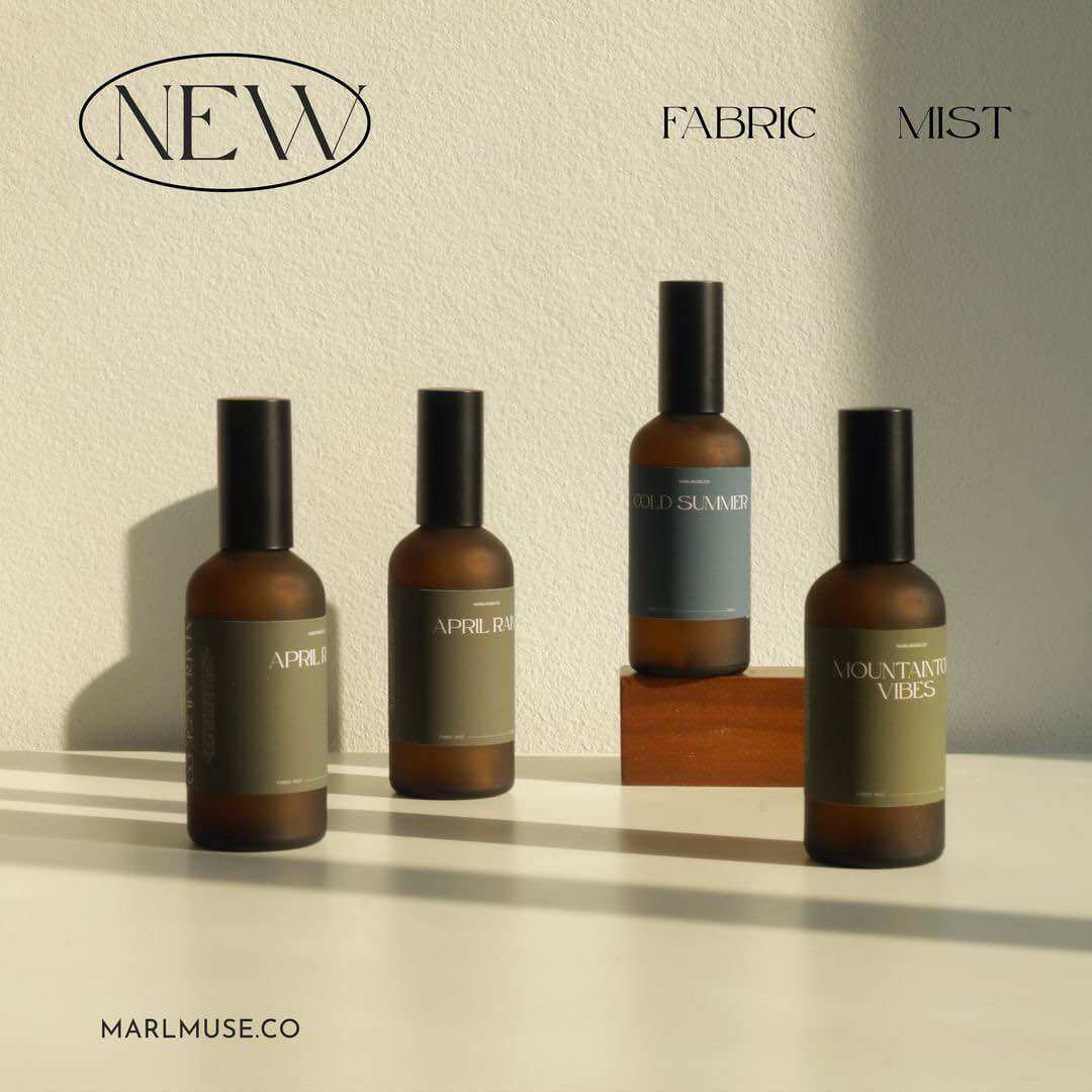 MARLMUSE | สเปรย์ปรับอากาศภายในบ้าน ( Room spray ) | สเปรย์น้ำหอมฉีดผ้า ( Fabric mist) ฉีดห้อง ดับกลิ่นอับ ของขวัญ scent ราคา 299 บาท*ส่งฟรี