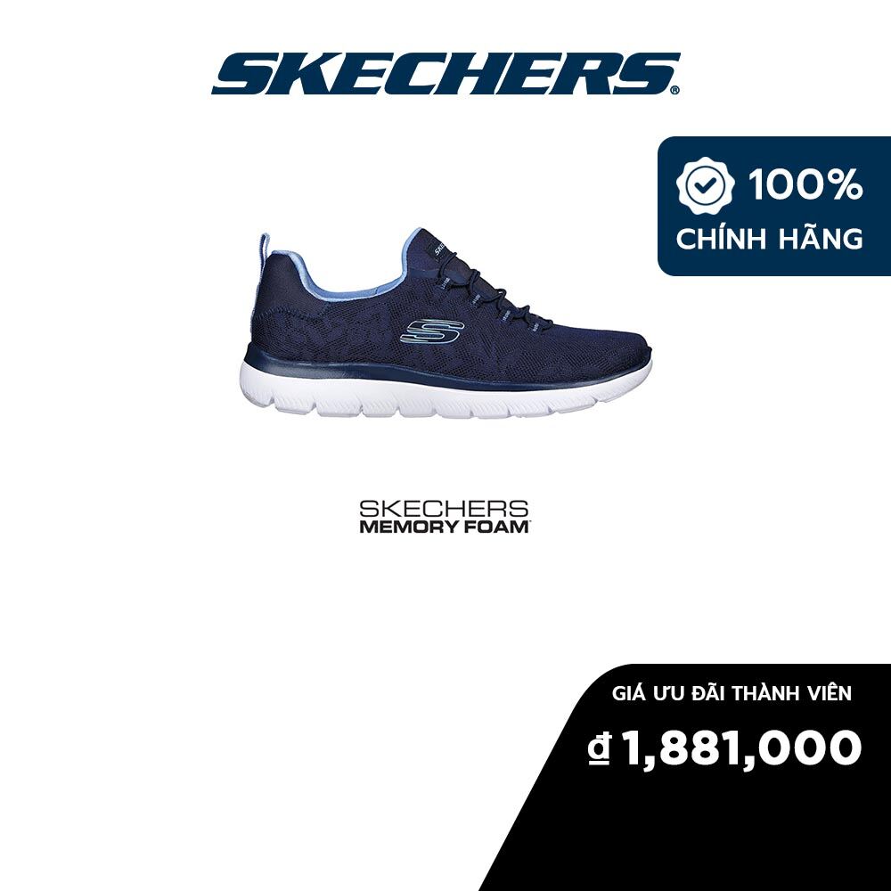 Skechers nữ giày thể thao xỏ chân giặt máy được, tập gym, đi học, đi làm, thường ngày sport summits good taste memory foam machine washable, vegan - 149936-nvbl