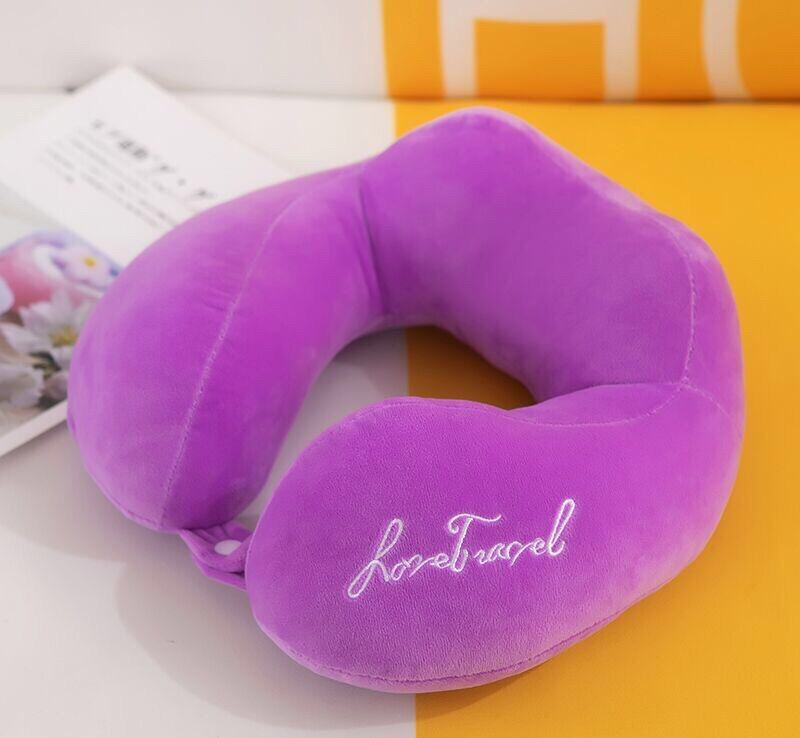 U Neck Pillow with PP soft cotton หมอนรองคอสำหรับเดินทางในรถยนต์ที่