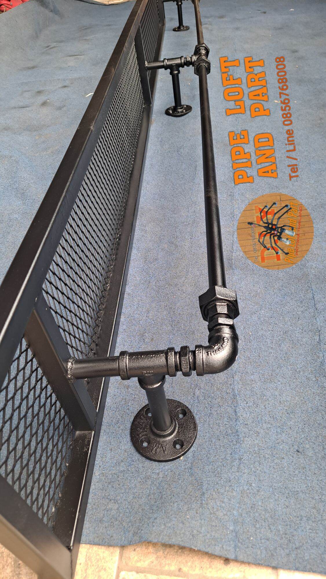 ชั้นตะแกรงเหล็ก ติดผนัง Pipe Loft 25x240 cm | Lazada.co.th