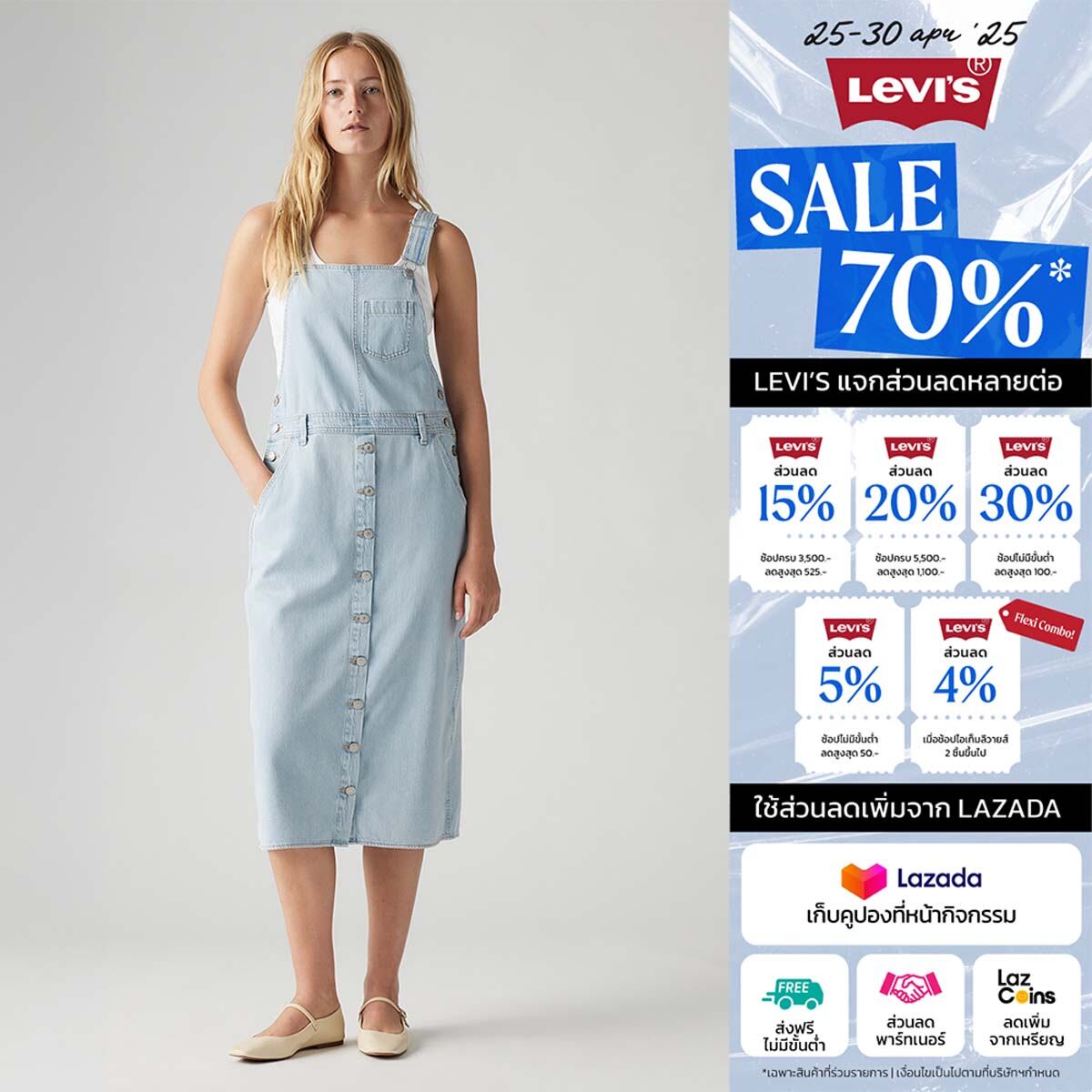 ชุดเดรส Levi's® Women's Tico Jumper Dress ราคา 2,990 บาท*ส่งฟรี