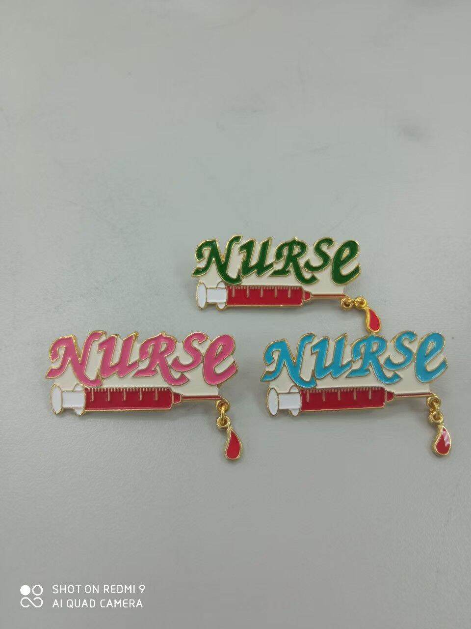 เข็มกลัด Nurse/เข็มกลัดติดคอเสื้อกันโป้/ เข็มกลัดรูปหมวกพยาบาล/เข็มกลัด