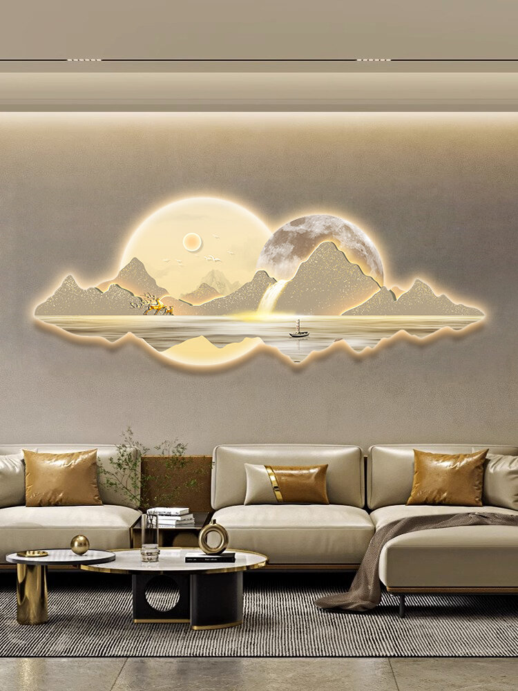 [BAOGEYU | Luxurious Modern Style Landscape Wall Art With LED Lighting,BAOGEYU | Luxurious Modern Style Landscape Wall Art With LED Lighting,] ราคา 2,910 บาท*ส่งฟรี
