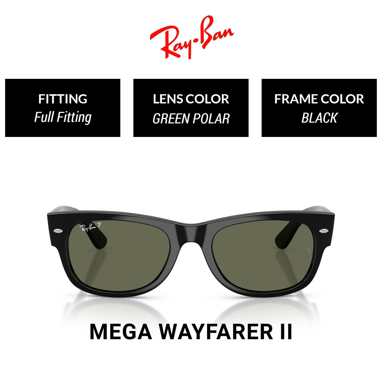 Ray-Ban Mega Wayfarer Ii 0Rb0832Sf 601/5855 ราคา 9,150 บาท*ส่งฟรี
