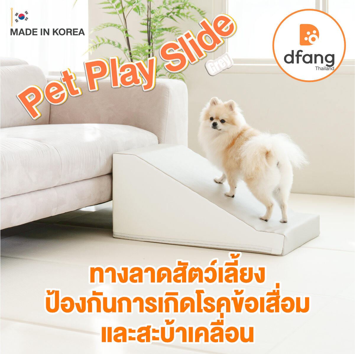 Dfang Dog Steps Pet Play Slide Prevents Osteoarthritis Ivdd in Short-Legged/Long-Backed Breeds. Cares for the Spine Dog Ramp for Getting into Bed [2 Sizes] | 29g ราคา 4,900 บาท*ส่งฟรี