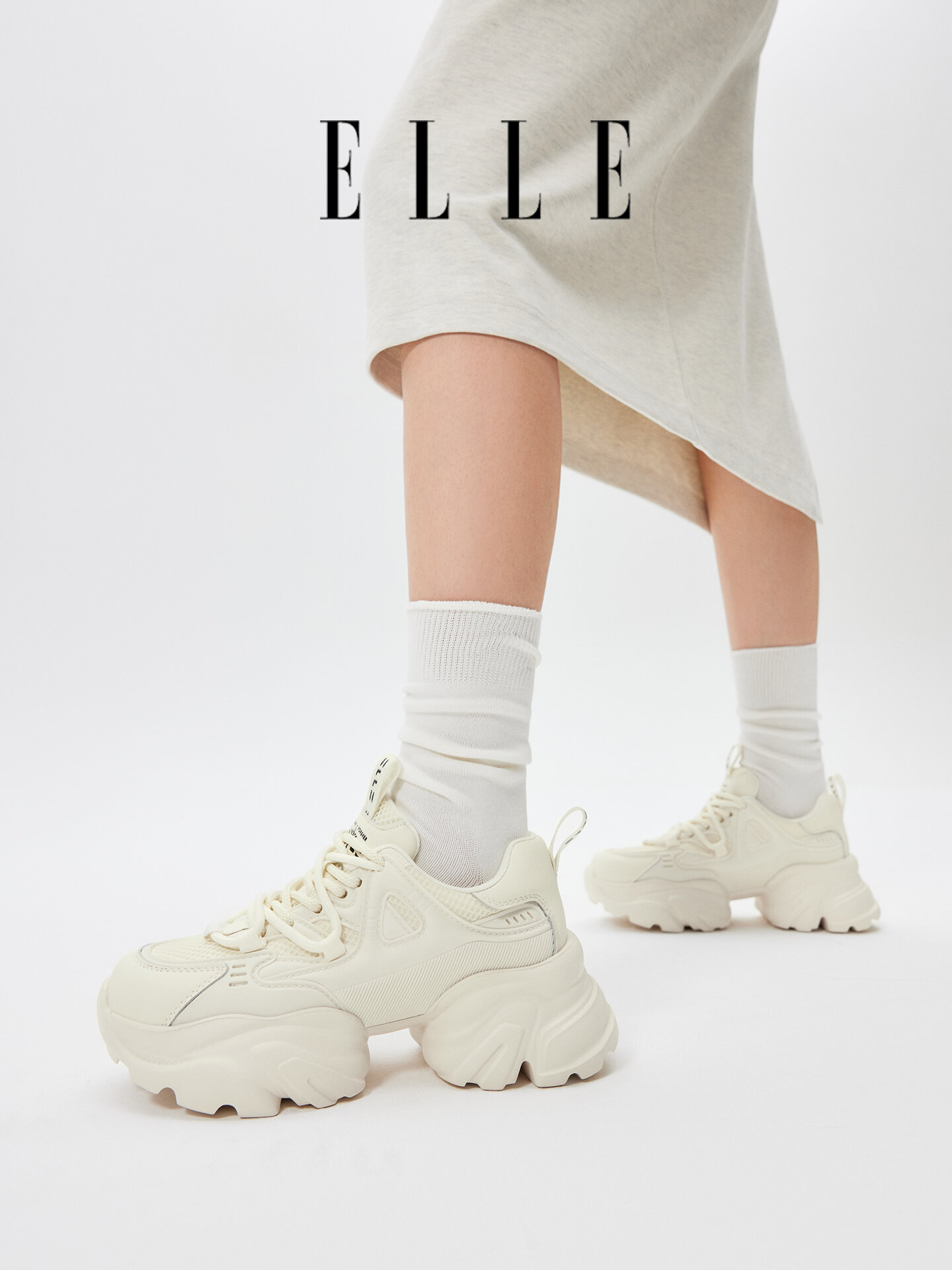 Elle | Height-Increasing Lightweight Soft Sole Daddy Shoes ราคา 3,833 บาท*ส่งฟรี