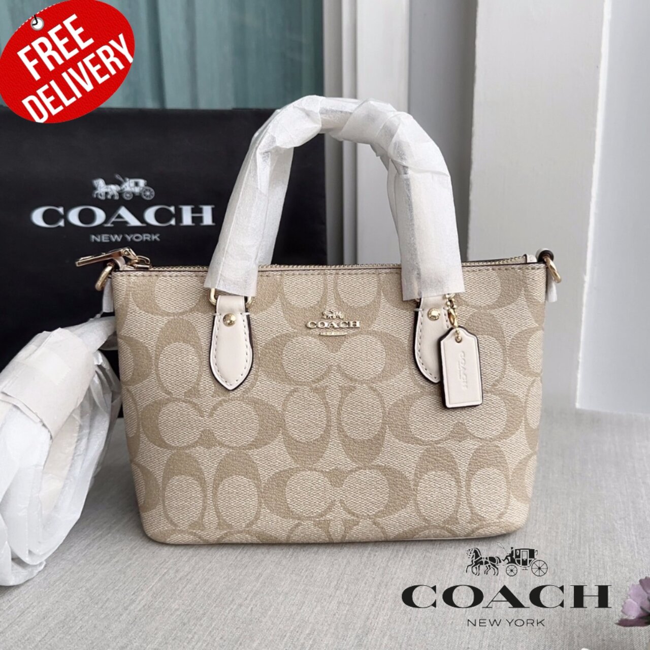 Coach Mini Bennett Satchel In Signature Canvas F32203 – Luxe Paradise