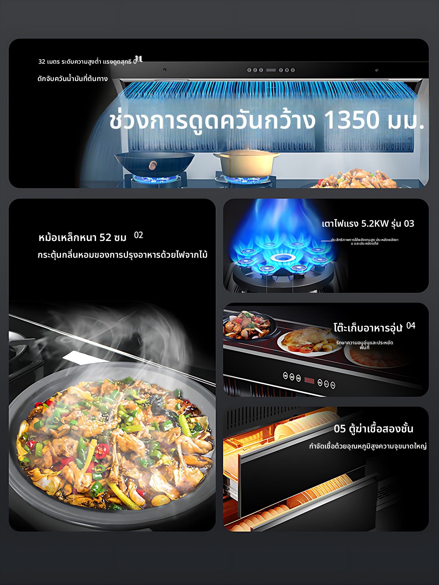 AOMIKANG | Smokeless Oil Smoke Separation Integrated Stove ราคา 41,651 บาท*ส่งฟรี