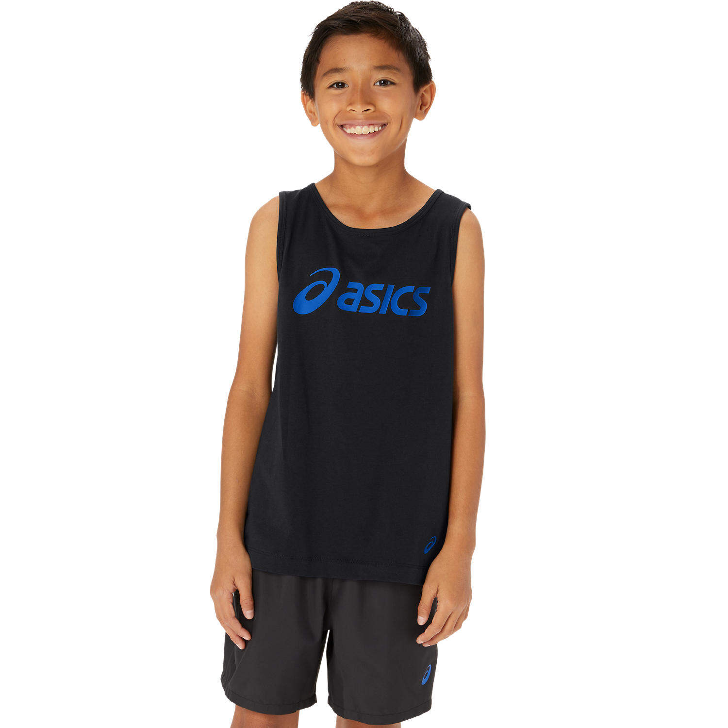 ASICS : TANK TOP KIDS TRAINING เสื้อ เด็ก เสื้อ เสื้อกล้าม ของแท้ PERFORMANCE BLACK/ILLUSION BLUE ราคา 350 บาท*ส่งฟรี