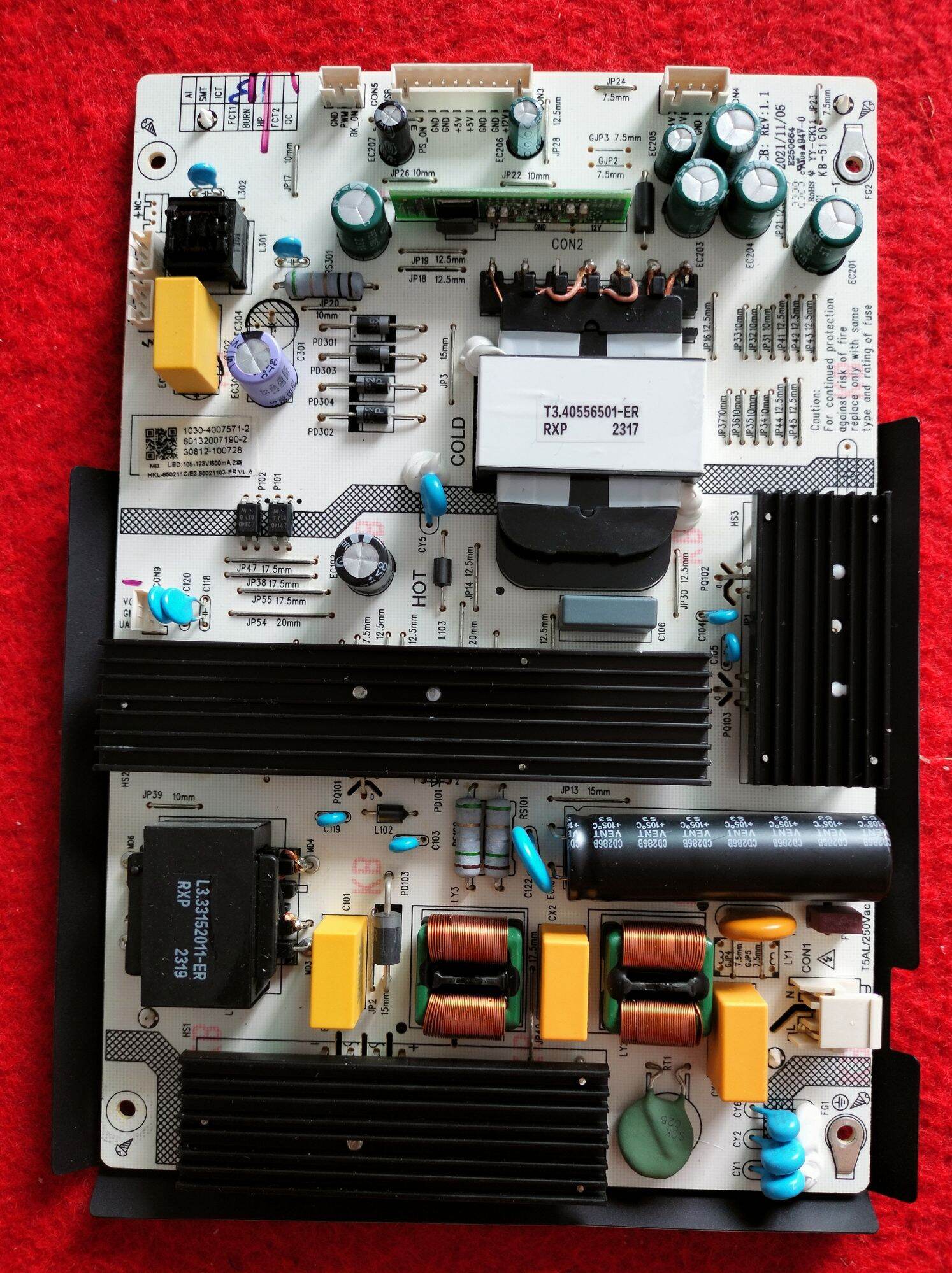 บอร์ด POWER SUPPLY ทีวี HAIER H65K6UG พาสบอร์ด 1030-4007571-2 ของเเท้ 100% ถอดมือสองสวย เทสก่อนส่ง ราคา 1,160 บาท*ส่งฟรี