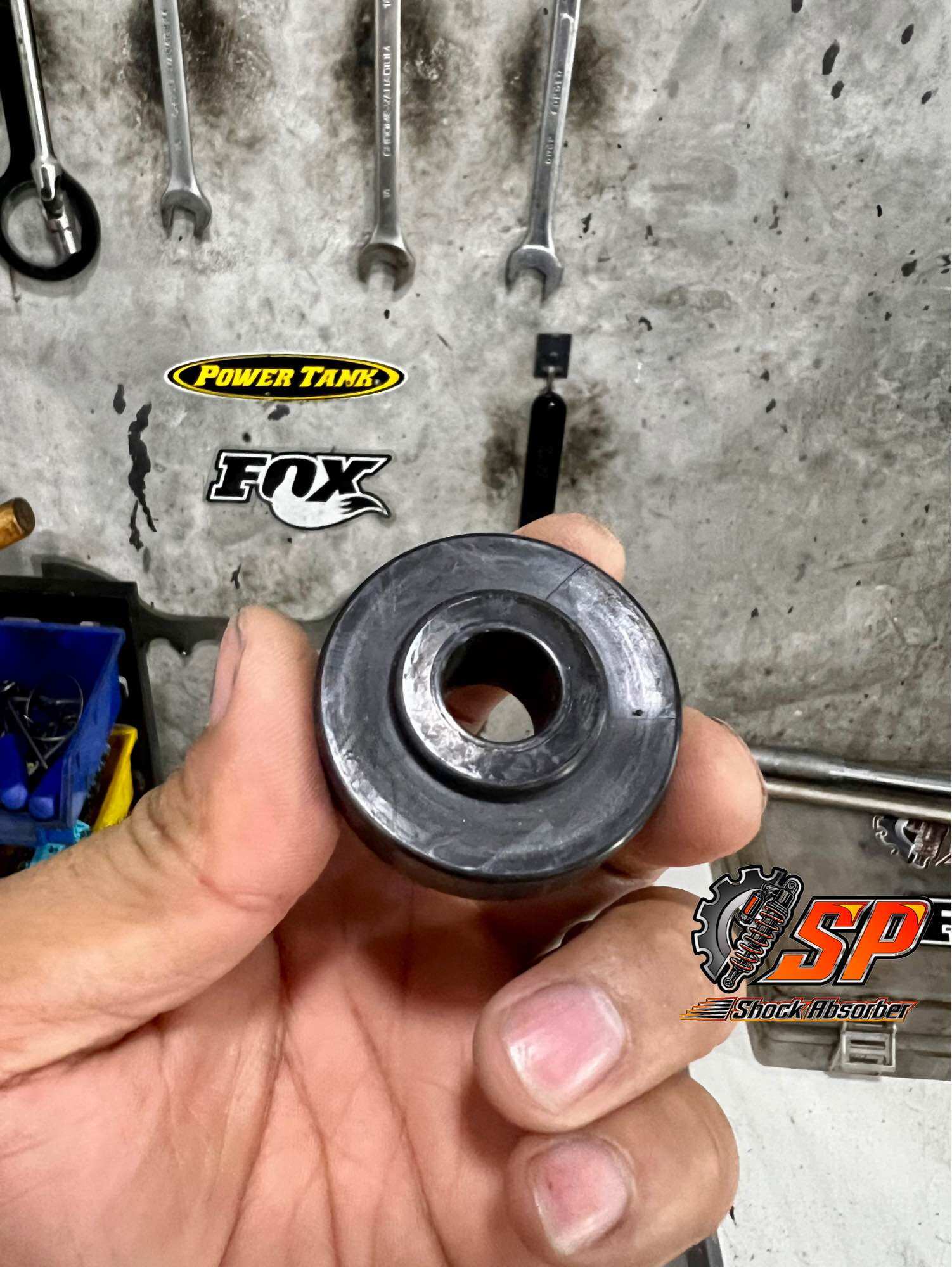 Fox 2.0 Factory Series 16in. Air Shock 1-1/4in. Shaft (Normal Valving) 40/90 - Black/Zinc