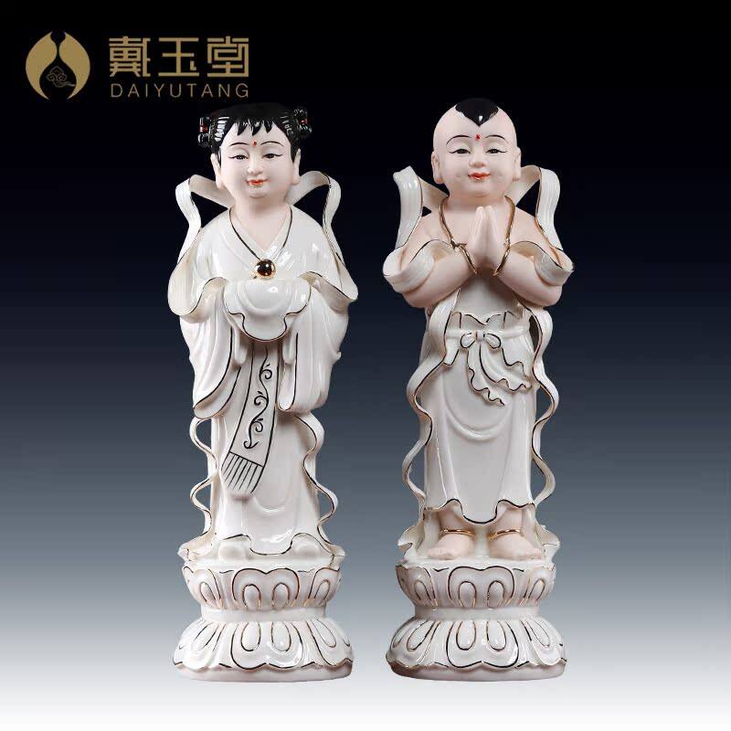 [DAIYUTANG | Ceramic Buddha Statue with Golden Child, Jade Child, Colorful Guanyin, Shancai Child, and Dragon Girl,DAIYUTANG | Ceramic Buddha Statue with Golden Child, Jade Child, Colorful Guanyin, Shancai Child, and Dragon Girl,] ราคา 3,420 บาท*ส่งฟรี