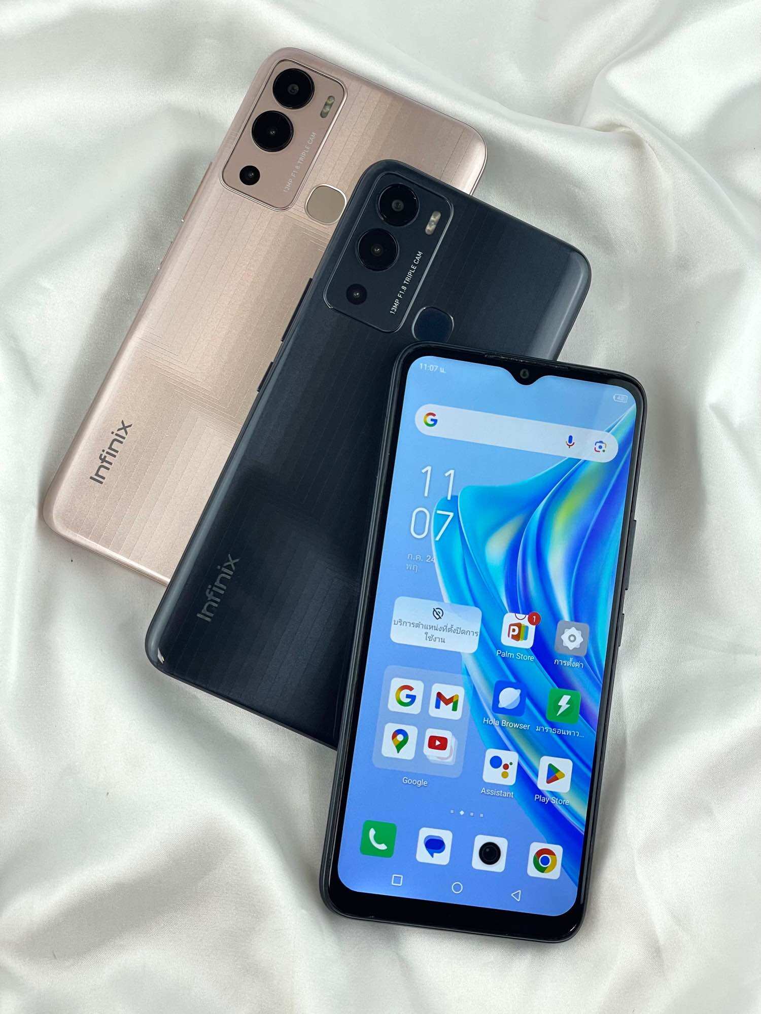 Infinix Hot12I Mobile Phone, Screen 6.6, Ram 4, Rom 64, Android 11, Long-Lasting Battery, Ready to Ship. ราคา 1,490 บาท*ส่งฟรี