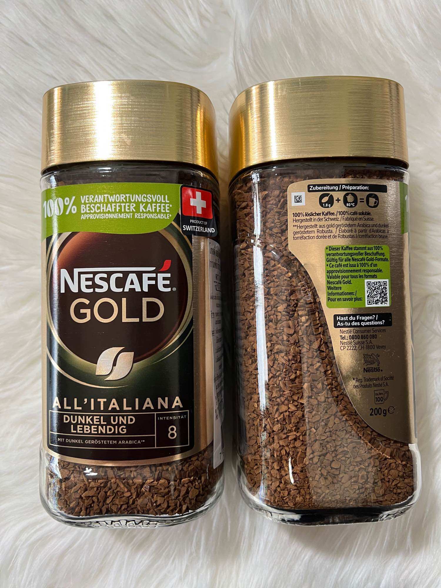 Nescafe Gold ALL' ITALIANA (200g.) นำเข้าจากสวิตเซอร์แลนด์ ของแท้💯% แพคเกจใหม่Lotล่าสุด ราคาต่อ 1 ขวด ราคา 645 บาท*ส่งฟรี