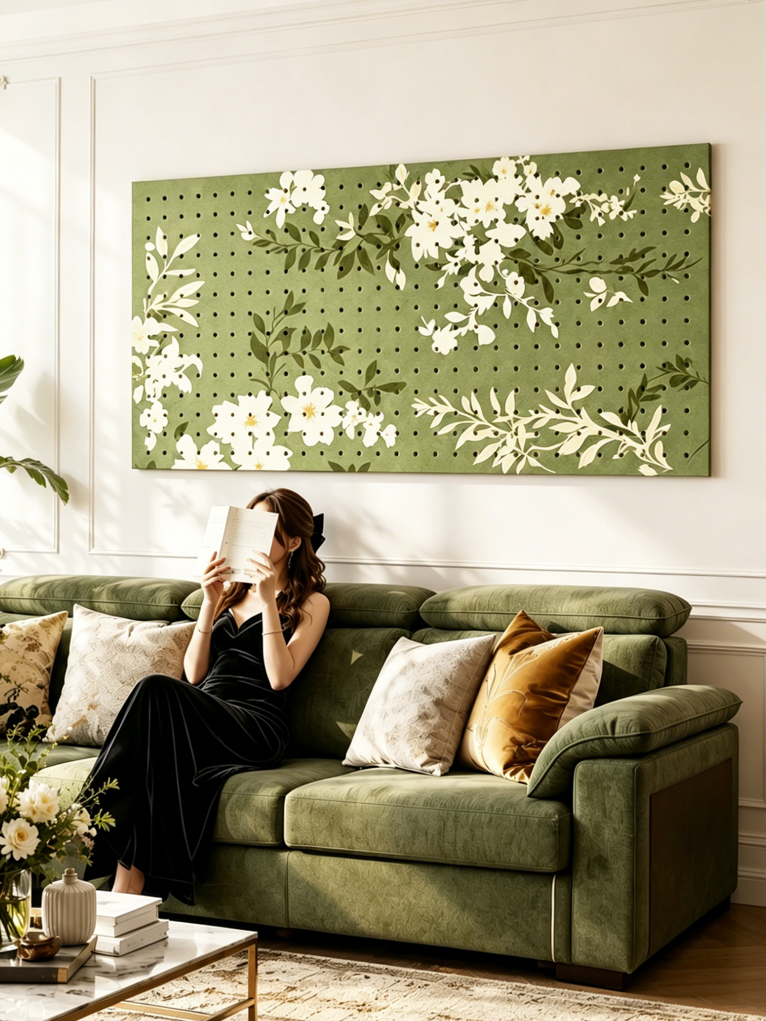 BEIQIVI | Custom Flower Pattern Wall Decoration Storage Rack ราคา 6,981 บาท*ส่งฟรี