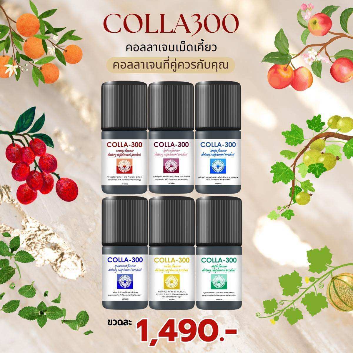 🔥 COLLA300 : 6 รสชาติ 🙌 ราคา 655 บาท*ส่งฟรี