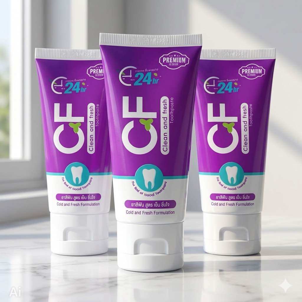 Free Delivery!! Cf Toothpaste Relieves Toothache, Inflamed Gums, and Bad Breath. 100% Genuine, Direct from the Company. ราคา 250 บาท*ส่งฟรี