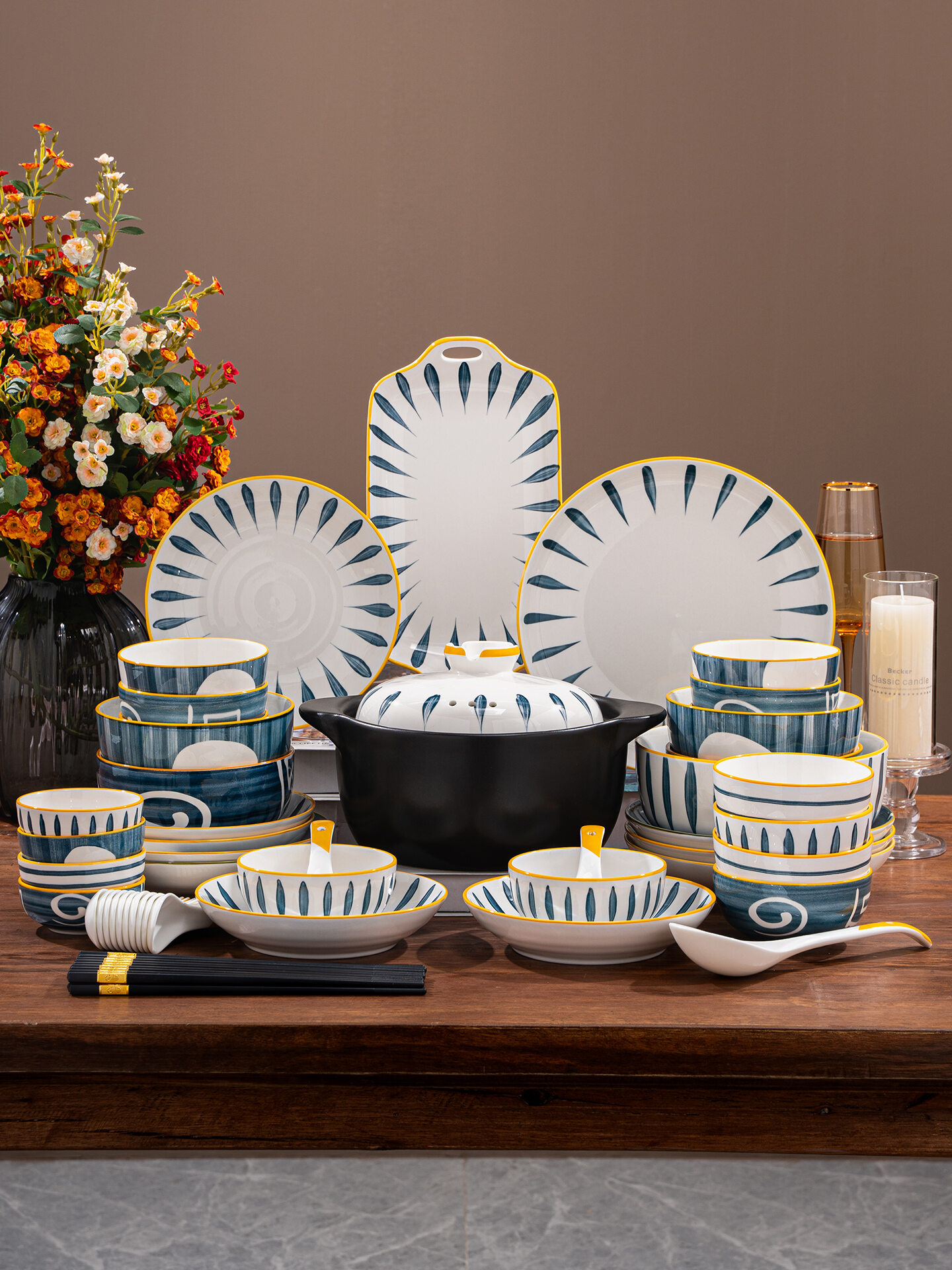 [YANJIA | Underglaze Color Ceramic Bowls,YANJIA | Underglaze Color Ceramic Bowls,] ราคา 3,839 บาท*ส่งฟรี