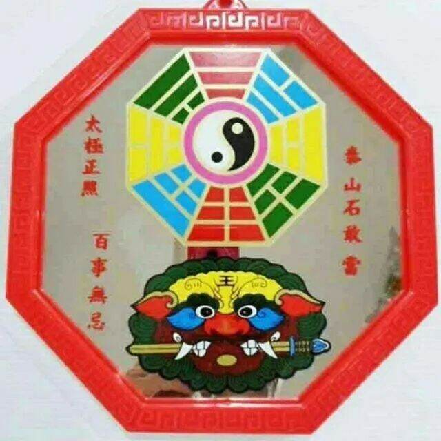 กระจก8เหลี่ยม+หยินหยาง