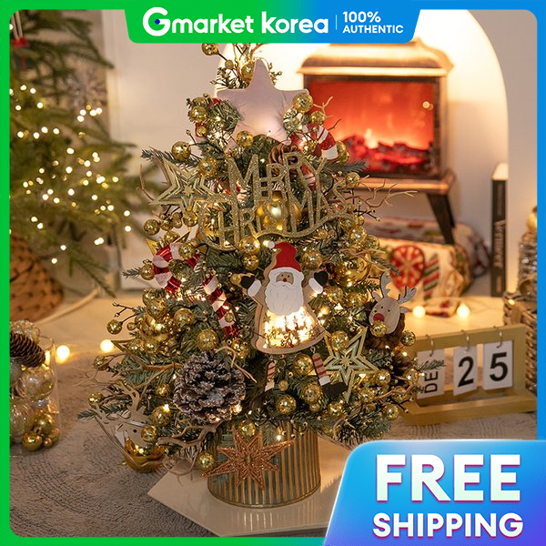 Christmas Mini Tree Complete Set, LED Twinkle, Gray A, 60cm, Wooden Tabletop Decoration ราคา 4,385 บาท*ส่งฟรี