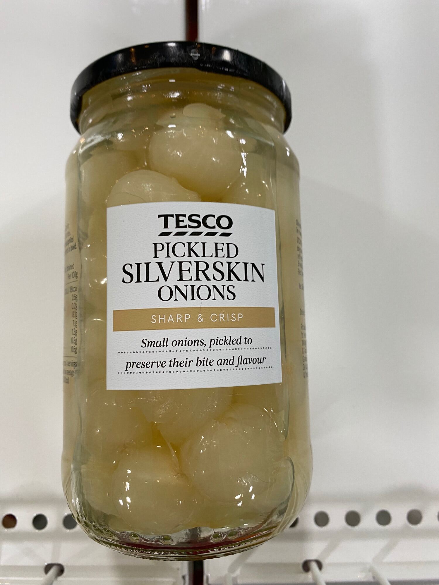 TESCO PICKLED SILVERSKIN ONIONS