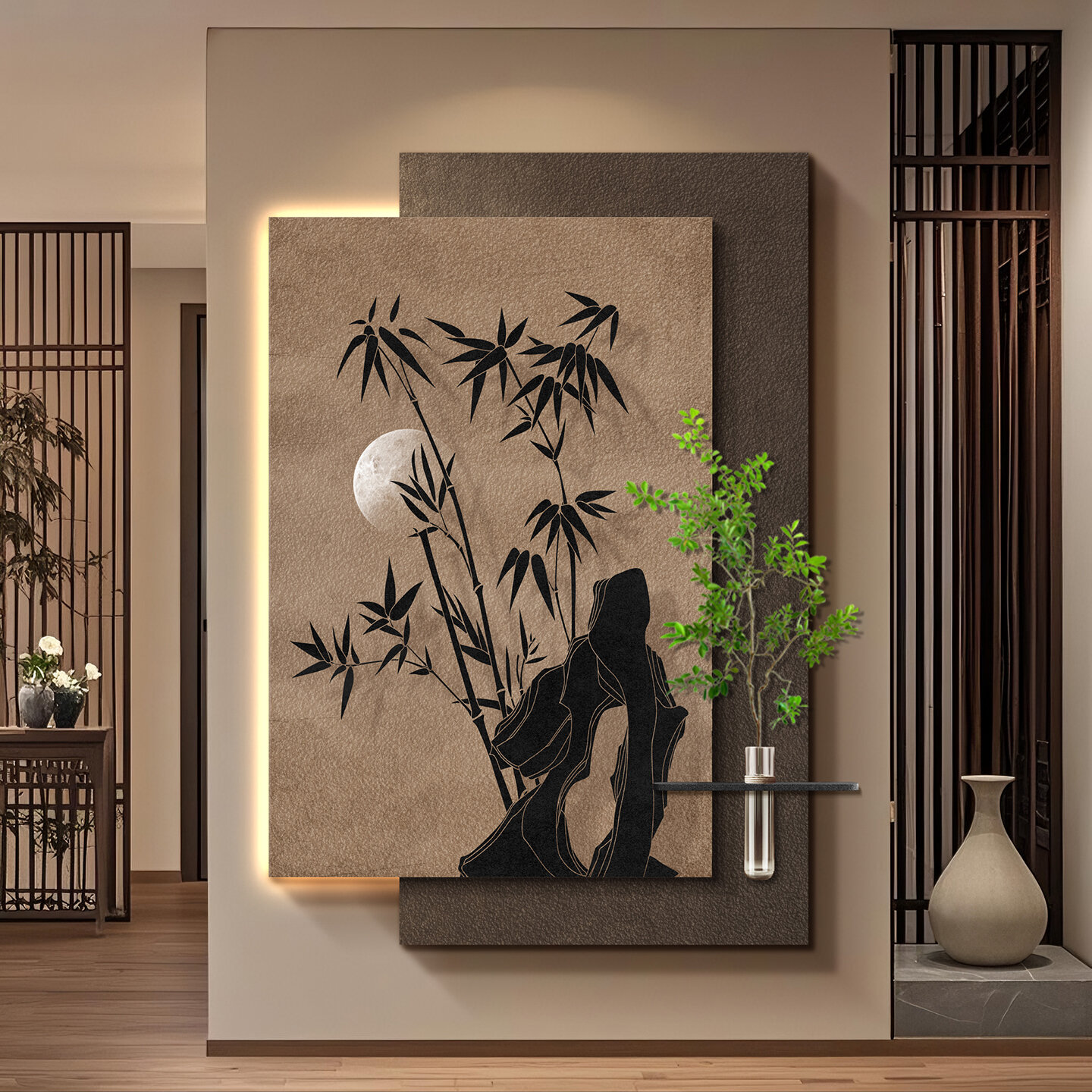 XIANGTUYIN | Traditional Chinese Landscape Ink Painting Entryway Decor ราคา 4,672 บาท*ส่งฟรี