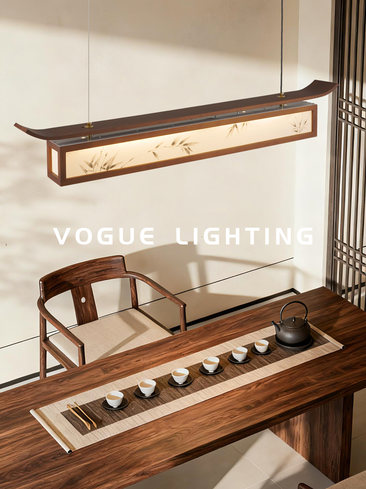 Song Style New Chinese Zen Solid Wood Light for Tea Room Study ราคา 6,003 บาท*ส่งฟรี