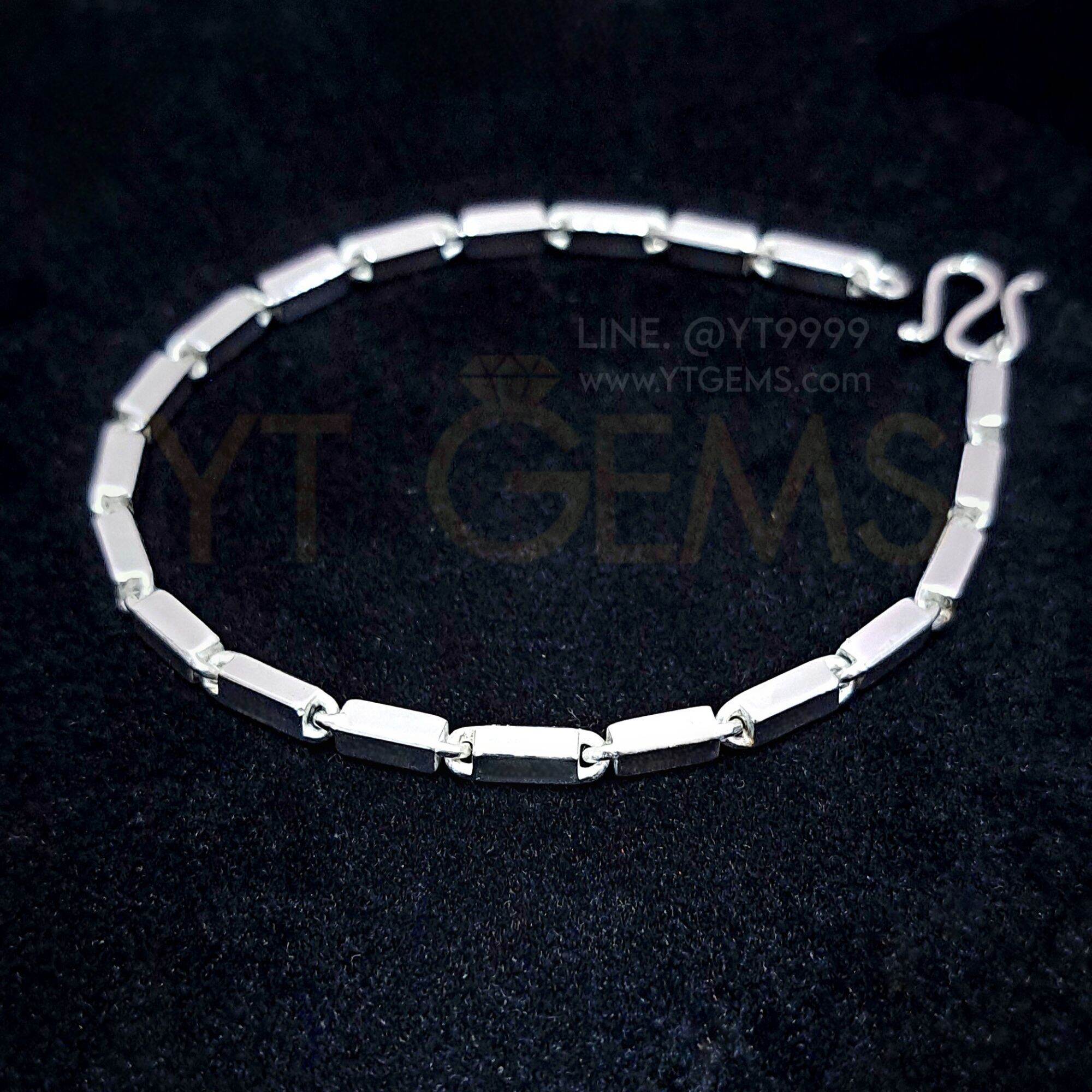 สร้อยข้อมือ เงินแท้ ลายปล้อง เหลี่ยม (ตัน) 3 มม. YTG-11922 YTGEMS ราคา 4,480 บาท*ส่งฟรี
