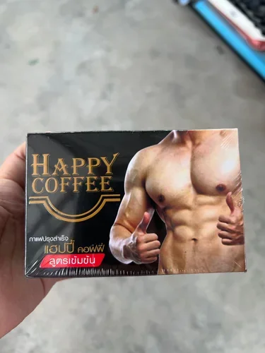 ใหม่2025🔥กาแฟแฮปปี้ ของแท้100% สูตรเข้มข้น Happy Coffee กาแฟดีสำหรับท่านชาย 10 ซองต่อ 1 กล่อง