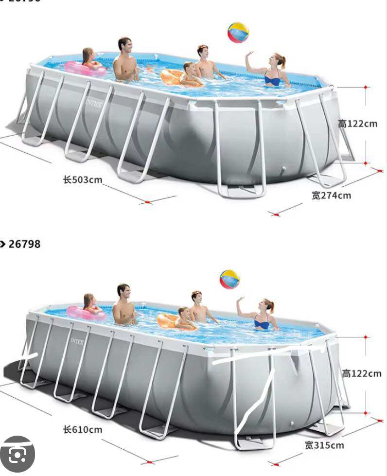 Intex 26798 Oval Prism Pool (20 ft) 6.10 X 3.05 X 1.22 Meters, New Model! !New Item **Genuine Product **Fast Delivery ราคา 37,900 บาท*ส่งฟรี