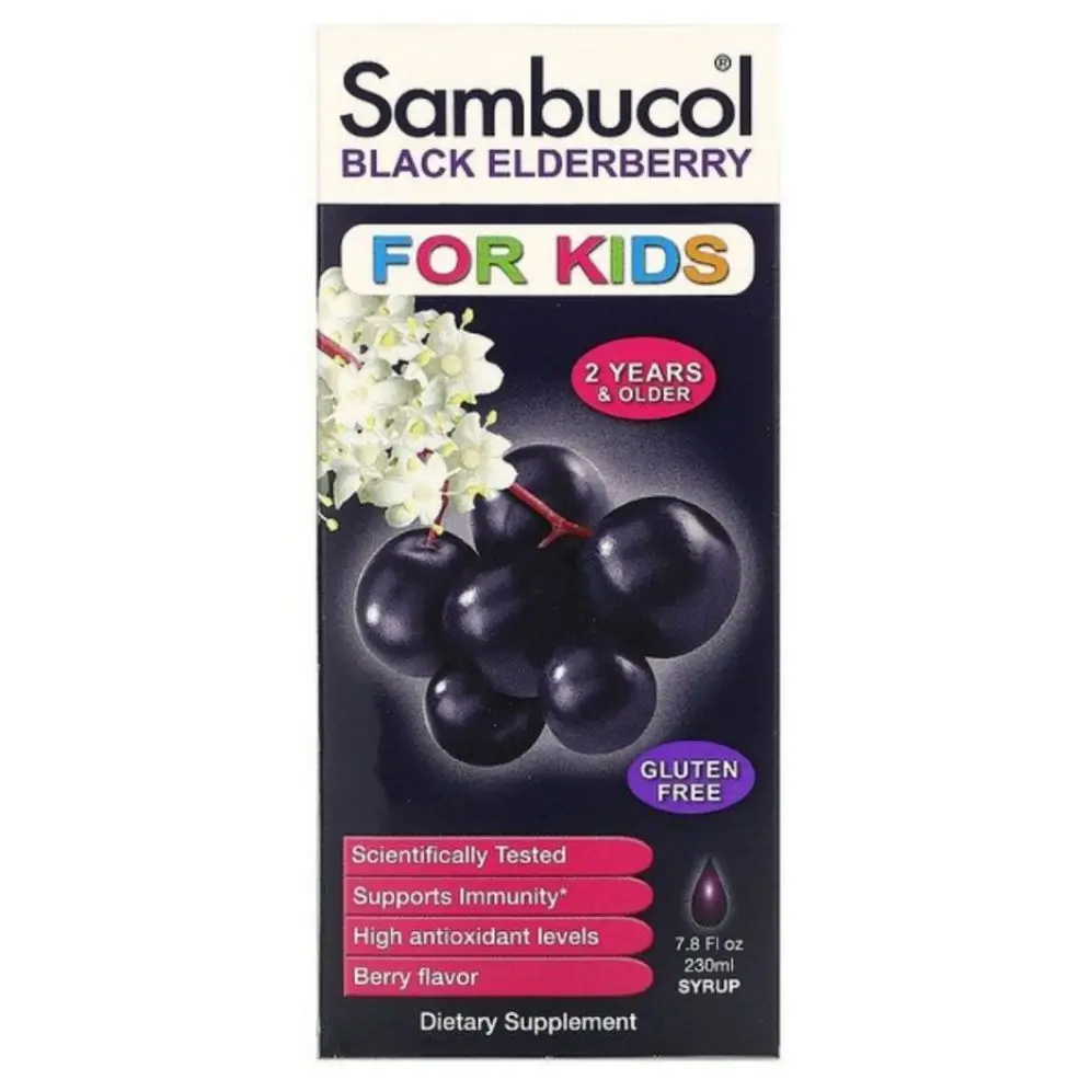 230ml Sambucol, Black Elderberry Syrup, For Kids, Berry Flavor
