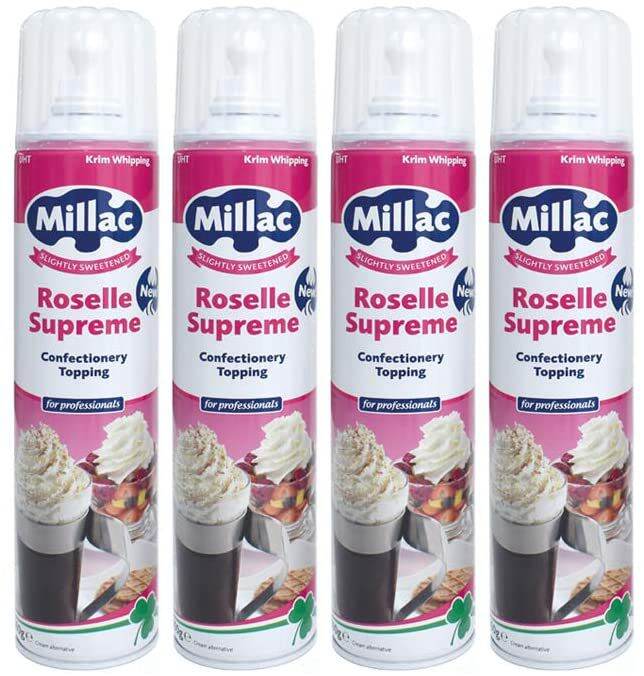 Millac roselle supreme วิปครีม สำเร็จรูป โรเซล สุพรีม แอโรซอล วิปครีมกระป๋อง พร้อมใช้