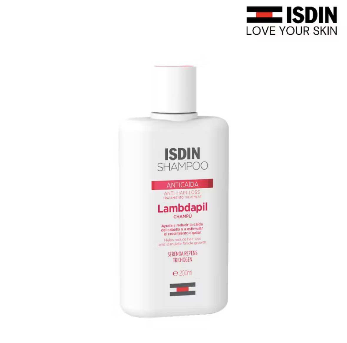 Isdin Lambdapil Anti-Hair Loss Shampoo Shampoo for Hair Care, Solves the Problem of Hair Loss and Thinning Hair, Strengthens Hair Roots. Stimulates the Regeneration of Hair. ราคา 999 บาท*ส่งฟรี