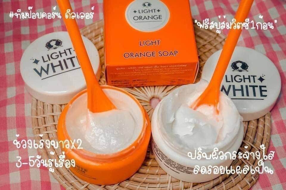 Light White ชุดครีมไลท์ไวท์ แถมสบู่1ก้อน Light White Body Cream 50g