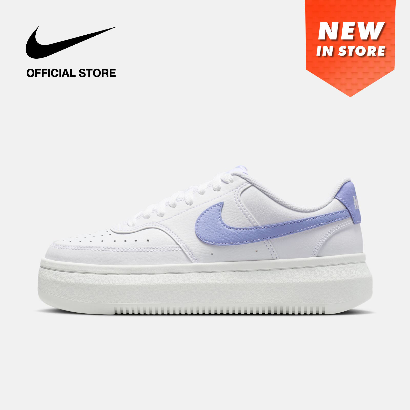 Nike Women's Court Vision Alta Shoes - White [DM0113-105] ราคา 2,700 บาท*ส่งฟรี