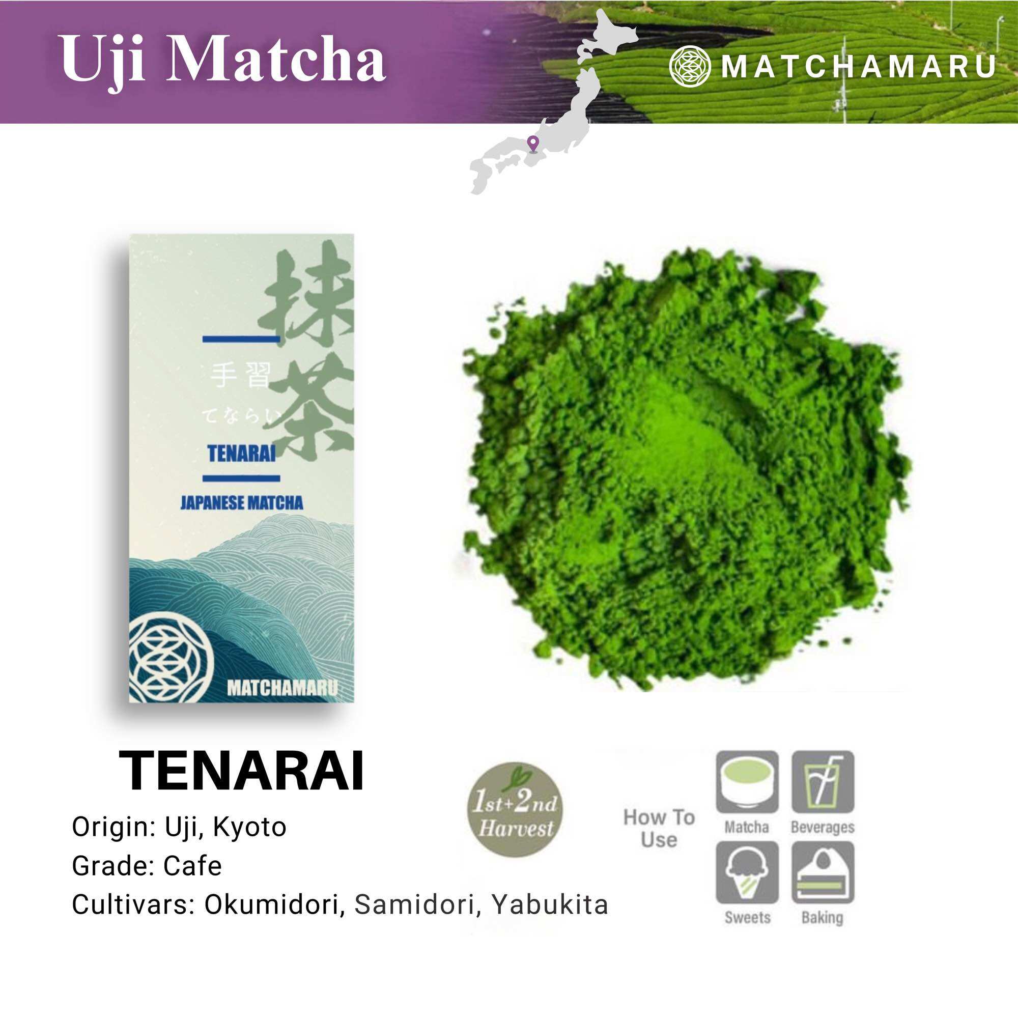 Tenarai : Cafe grade matcha 100% ราคา 410 บาท*ส่งฟรี