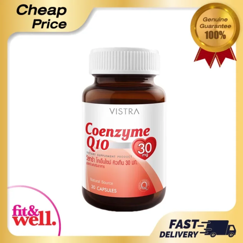 ภาพหน้าปกสินค้าVistra Coenzyme Q10 Natural Source 30 Capsules วิสทร้า โคเอ็นไซต์ คิว 10 จากร้าน B-FIT & WELL บน Lazada