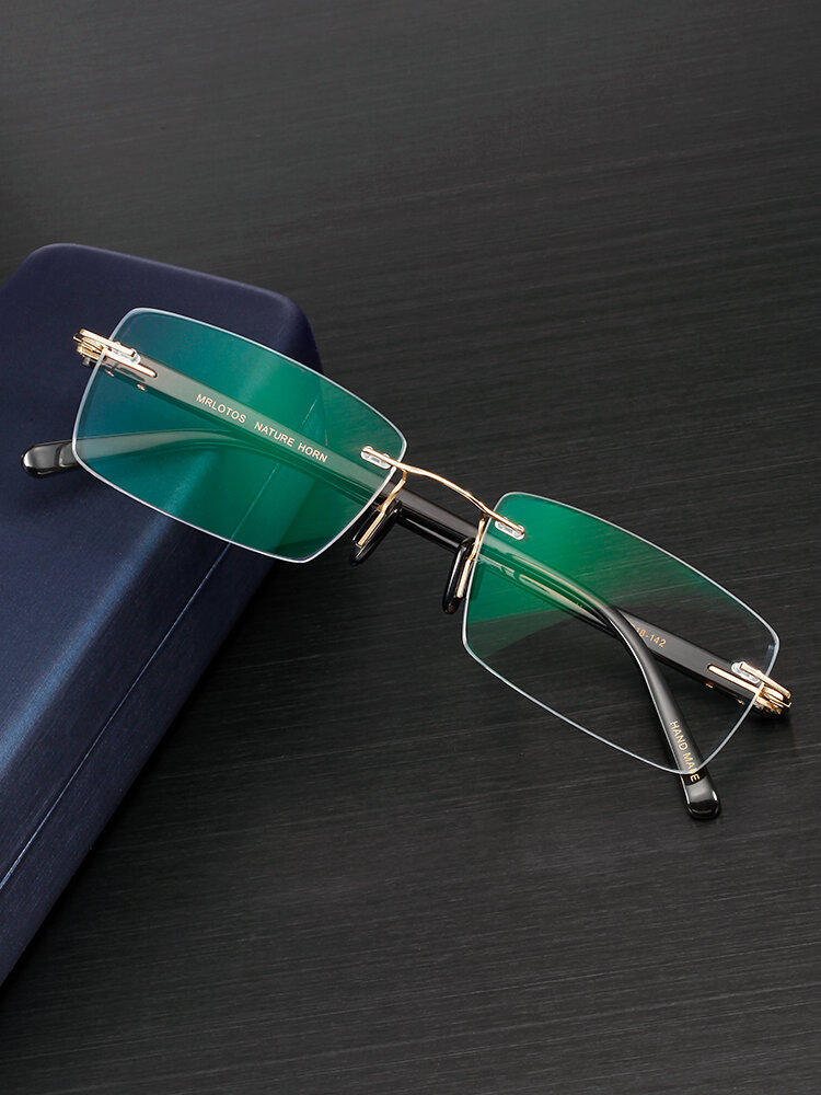 RIGO | Rimless Business Style Lightweight Square Glasses Frame ราคา 10,035 บาท*ส่งฟรี