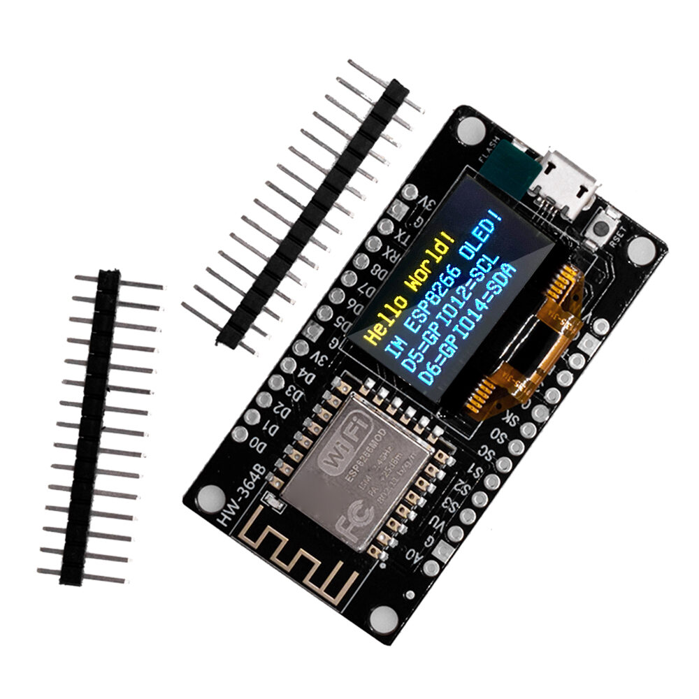 NodeMcu บอร์ดพัฒนา ESP8266โมดูล WiFi อนุกรม CH340G กับ0.96 OLED Screen ...