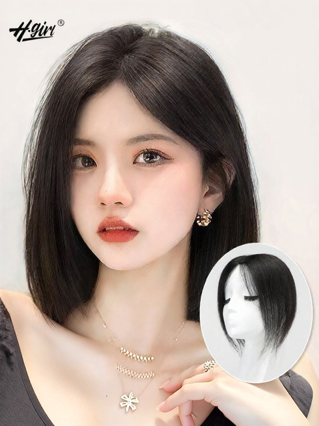 H.GIRL | Concealing and Volumizing Hair Topper Real Human Hair 1PC ราคา 5,993 บาท*ส่งฟรี