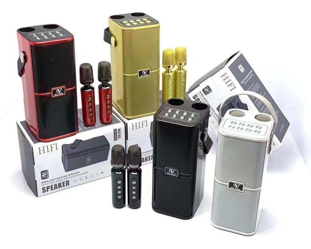 SY-NEW !! พร้อมส่งไม่ต้องรอ YS-218ลำโพงบลูทูธคาราโอเกะ ไมโครโฟนไร้สาย ไมค์2ตัว ชาร์จไฟ KTV ราคา 1,290 บาท*ส่งฟรี